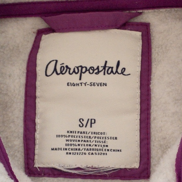 Aeropostale White Fleece S - Picture 5 of 7